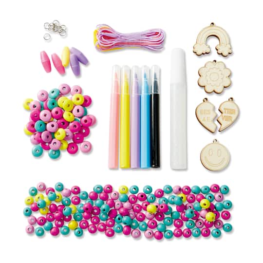 9 Pack: My First Wood Charm Jewelry Kit by Creatology™